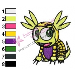 Kongou Armadillom Digimon Embroidery Design